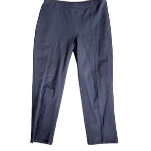 ISAAC MIZRAHI Women's Navy BluePull On Ankle‎ Pants Stretch Size 14